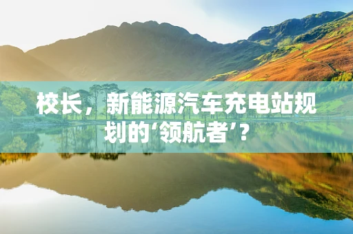 校长，新能源汽车充电站规划的‘领航者’？