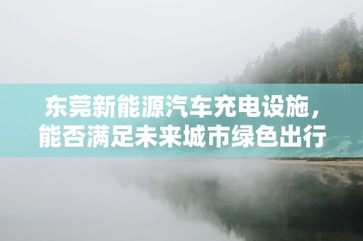 东莞新能源汽车充电设施，能否满足未来城市绿色出行的需求？