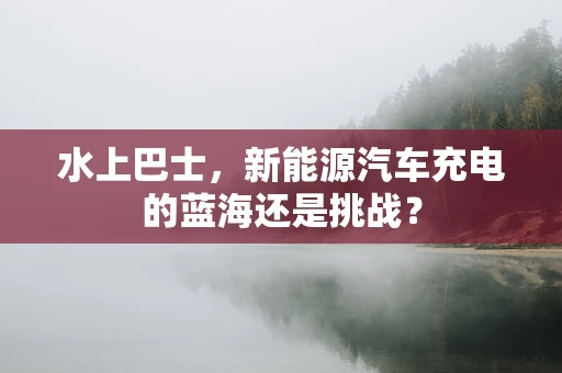 水上巴士，新能源汽车充电的蓝海还是挑战？