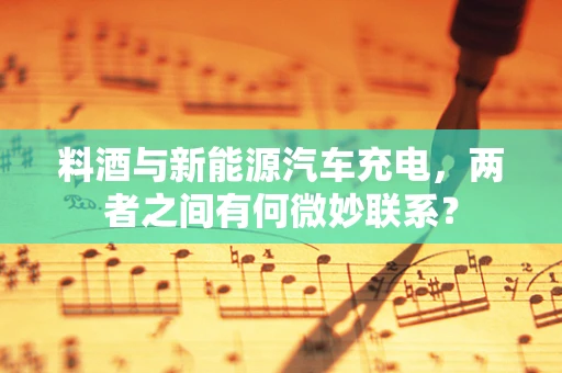 料酒与新能源汽车充电，两者之间有何微妙联系？