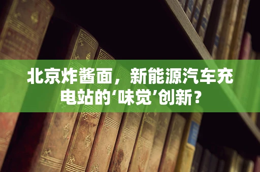 北京炸酱面，新能源汽车充电站的‘味觉’创新？