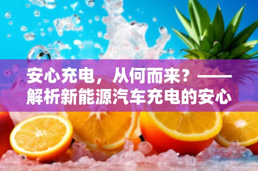 安心充电，从何而来？——解析新能源汽车充电的安心保障