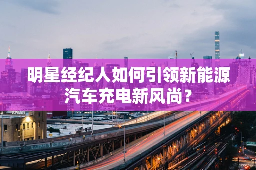 明星经纪人如何引领新能源汽车充电新风尚？