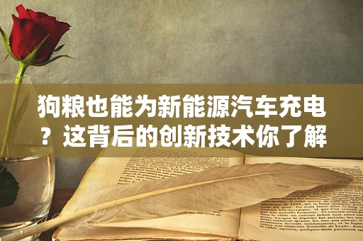 狗粮也能为新能源汽车充电？这背后的创新技术你了解吗？
