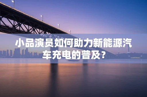 小品演员如何助力新能源汽车充电的普及？