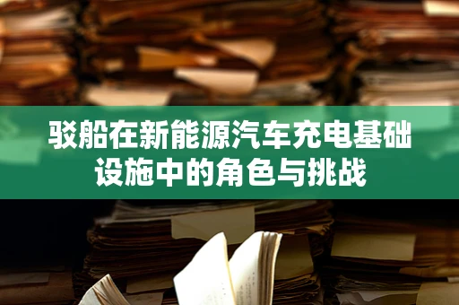 驳船在新能源汽车充电基础设施中的角色与挑战
