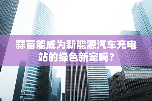 蒜苗能成为新能源汽车充电站的绿色新宠吗？