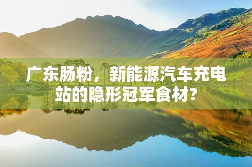 广东肠粉，新能源汽车充电站的隐形冠军食材？
